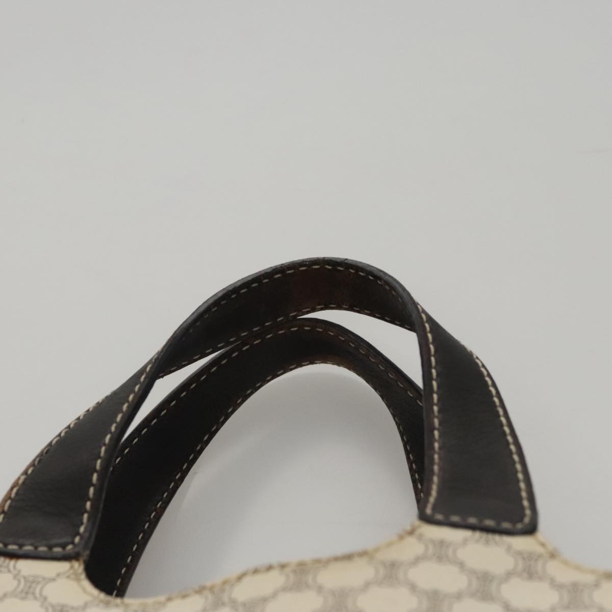 Céline Macadam White Canvas Handbag (Pre-Owned)