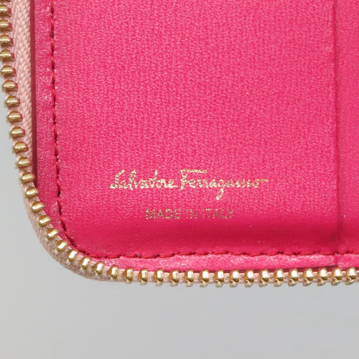 Salvatore Ferragamo Gancio Pink Leather Wallet (Pre-Owned)