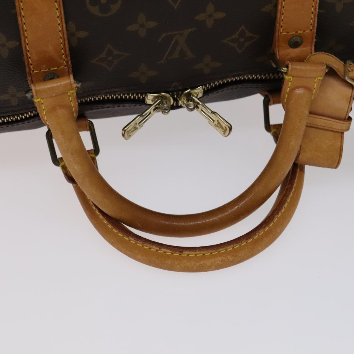 Louis Vuitton Keepall Bandoulière 60 Brown Canvas Travel Bag (Pre-Owned)