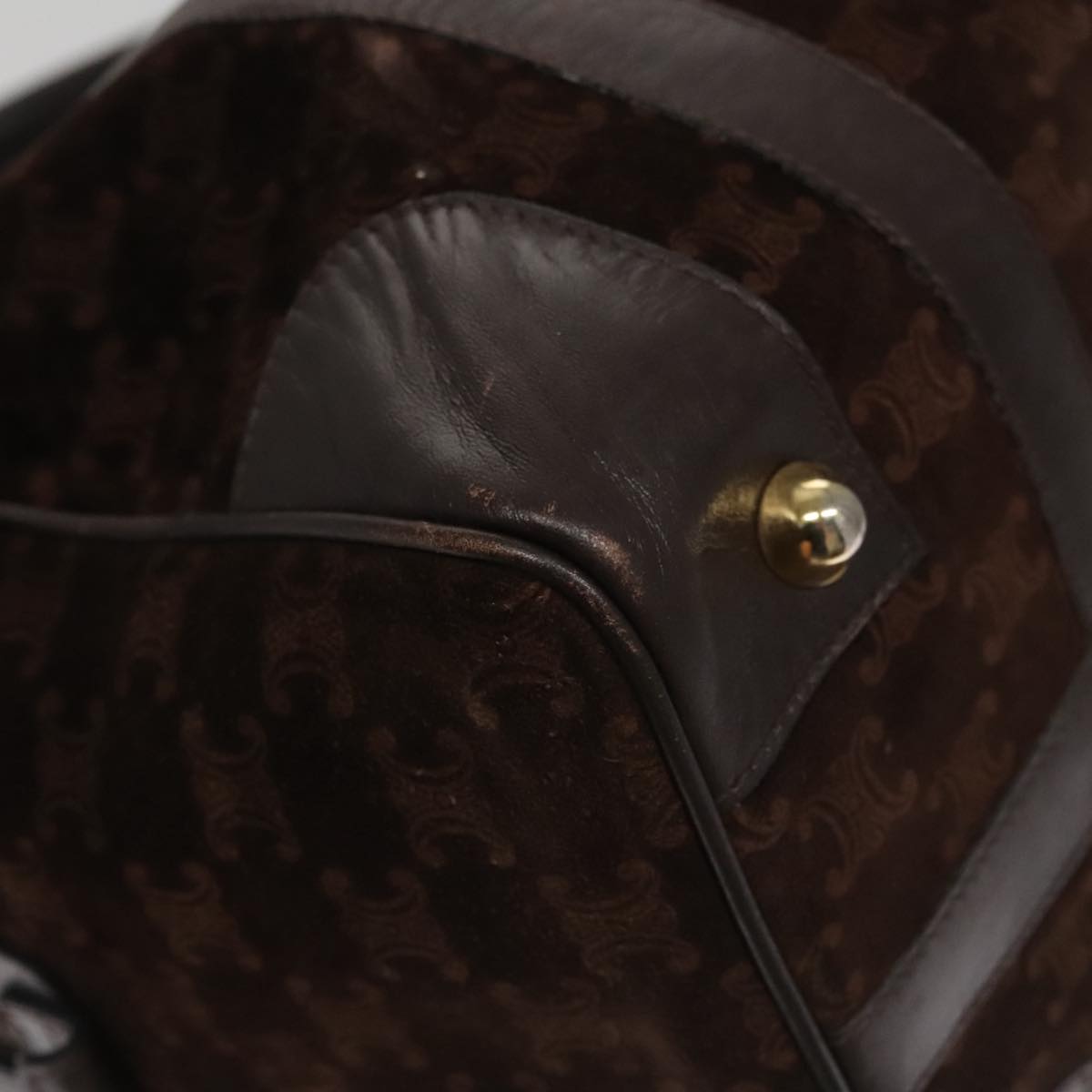 Céline Macadam Brown Suede Handbag (Pre-Owned)