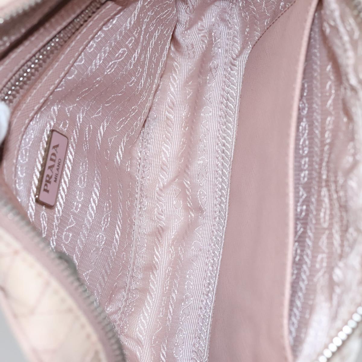 Prada Tessuto Pink Calfskin Shoulder Bag (Pre-Owned)