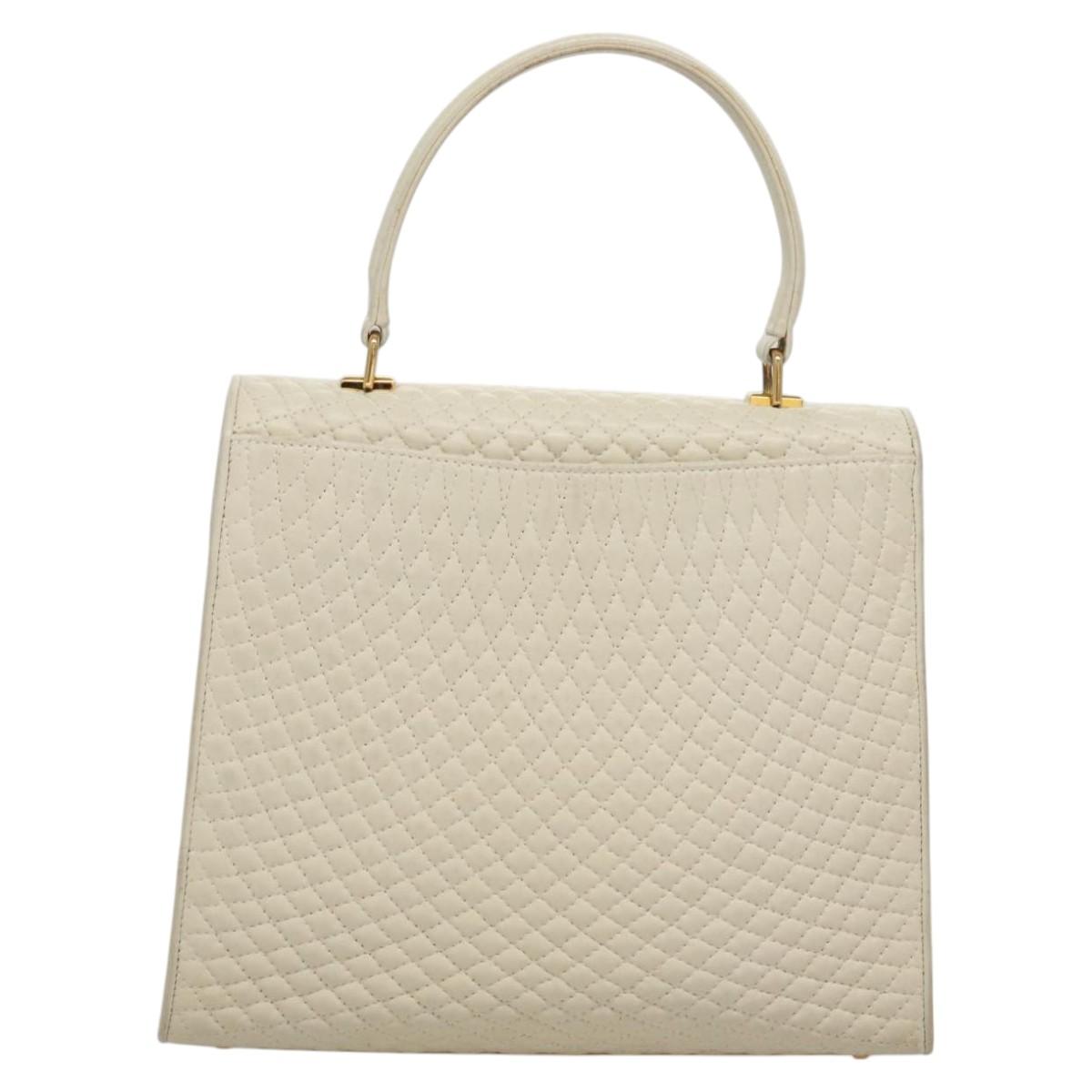 Bally White Leather Handbag (Pre-Owned)
