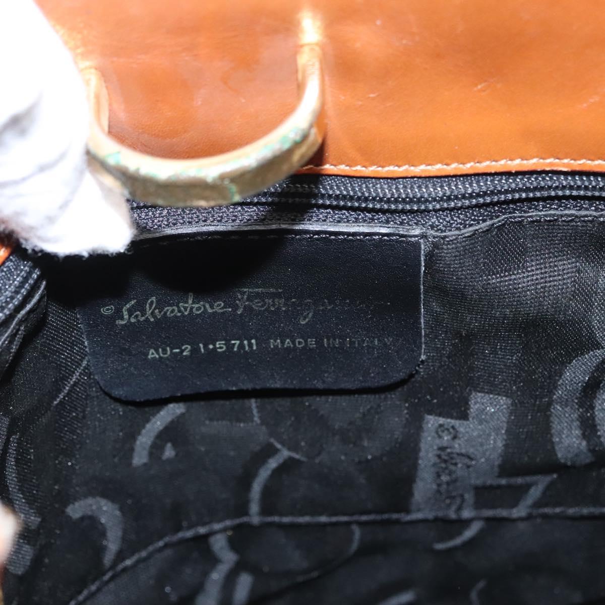 Salvatore Ferragamo Brown Canvas Shoulder Bag (Pre-Owned)