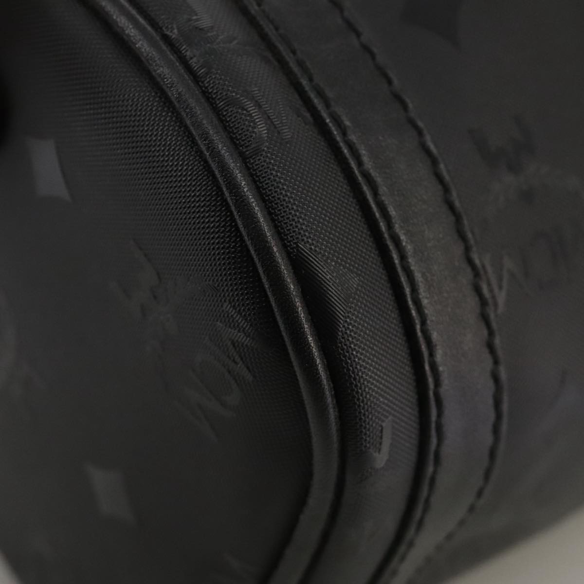MCM Visetos Black Canvas Shoulder Bag (Pre-Owned)