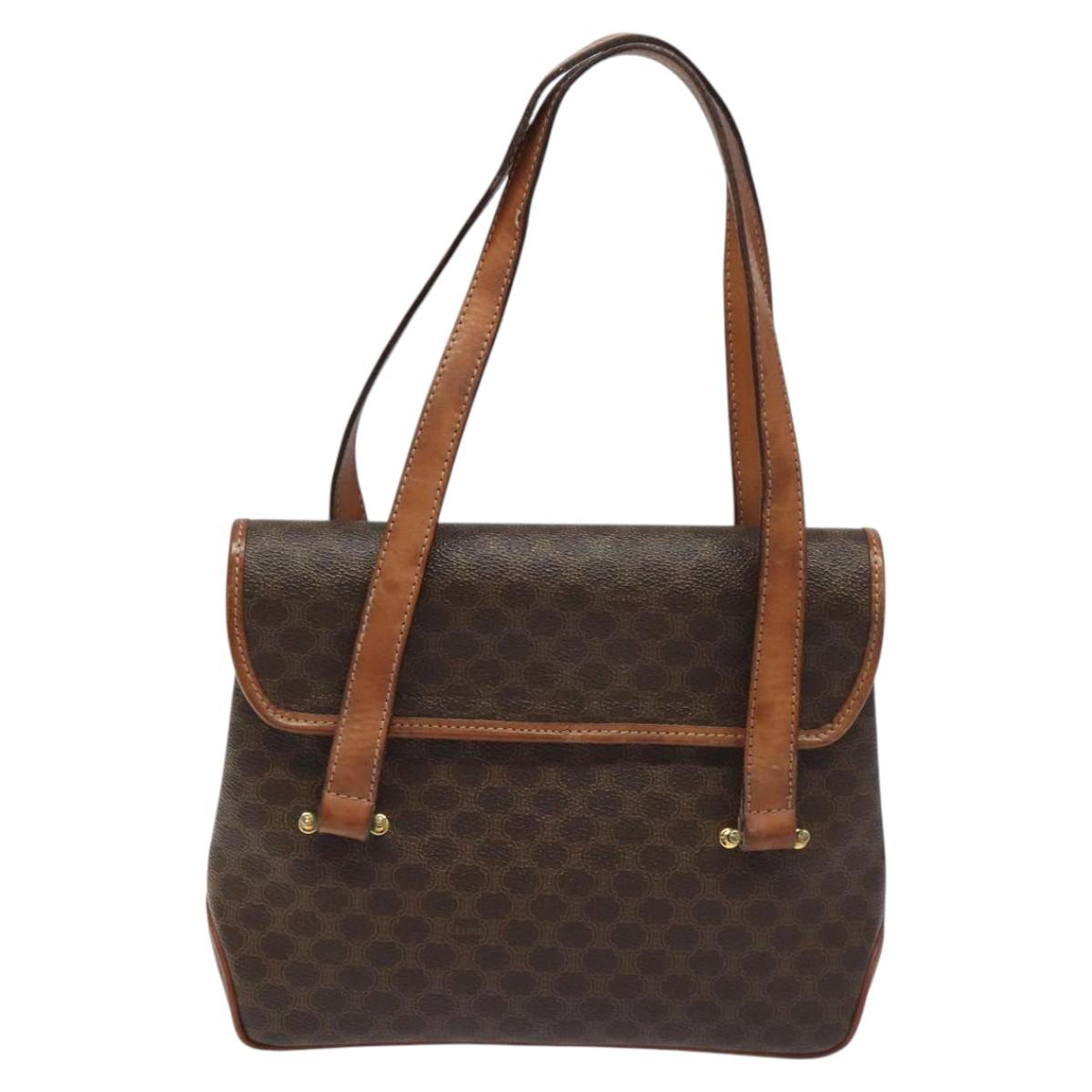 Céline Macadam Brown Canvas Handbag (Pre-Owned)
