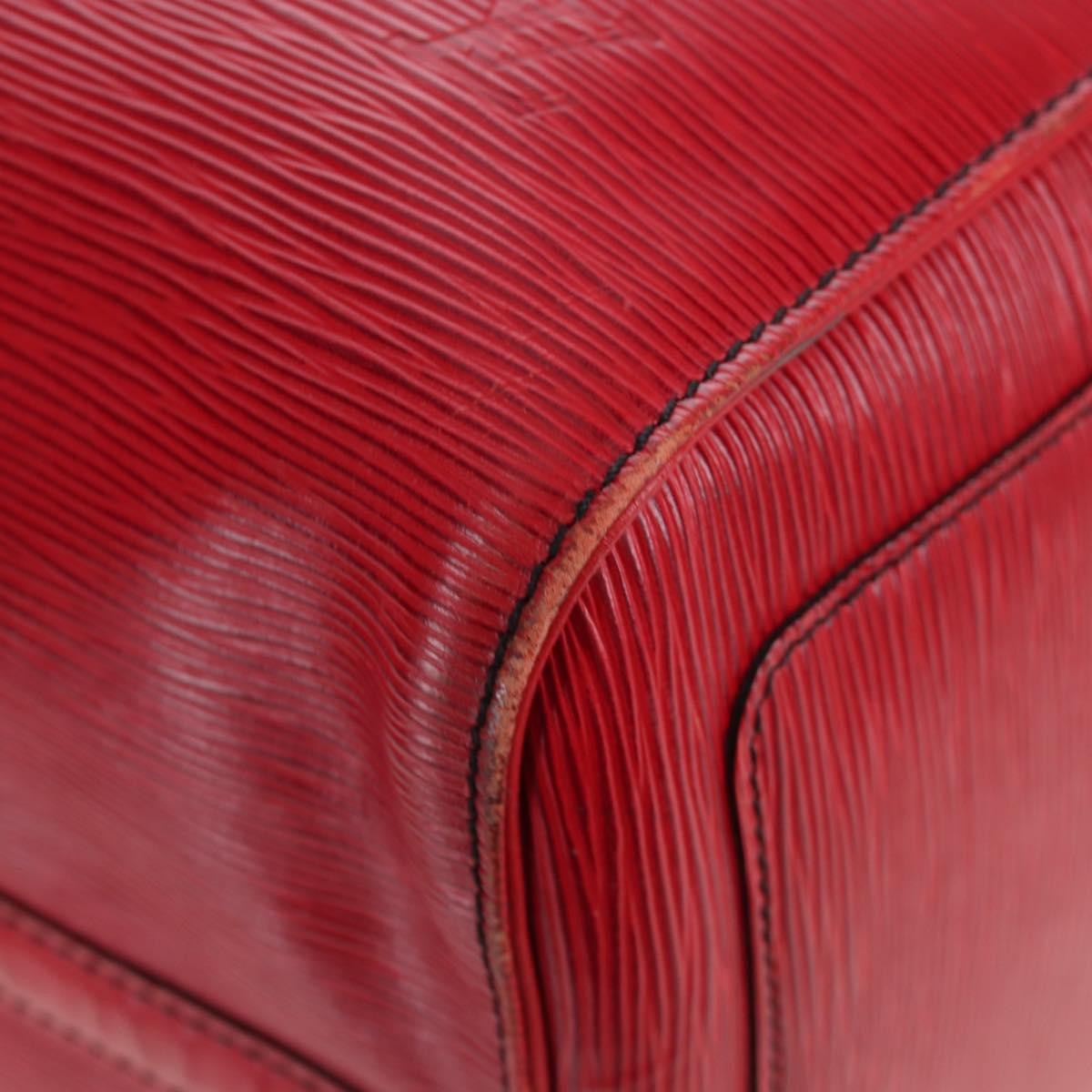 Louis Vuitton Keepall Epi Leather Red Leather Travel Bag Bag (Pre-Owned)