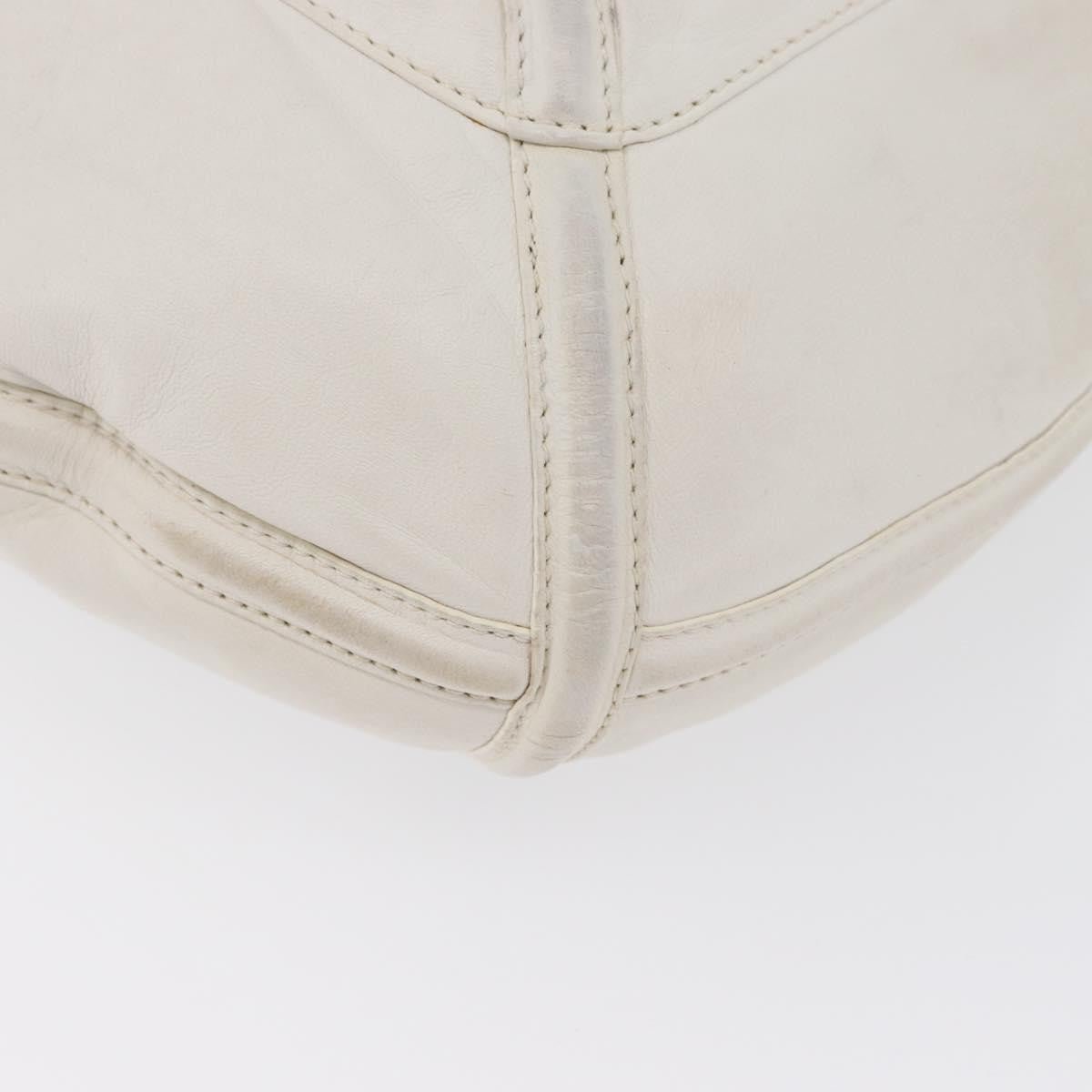 Loewe Anagram Leather White Leather Shoulder Bag Bag (Pre-Owned)