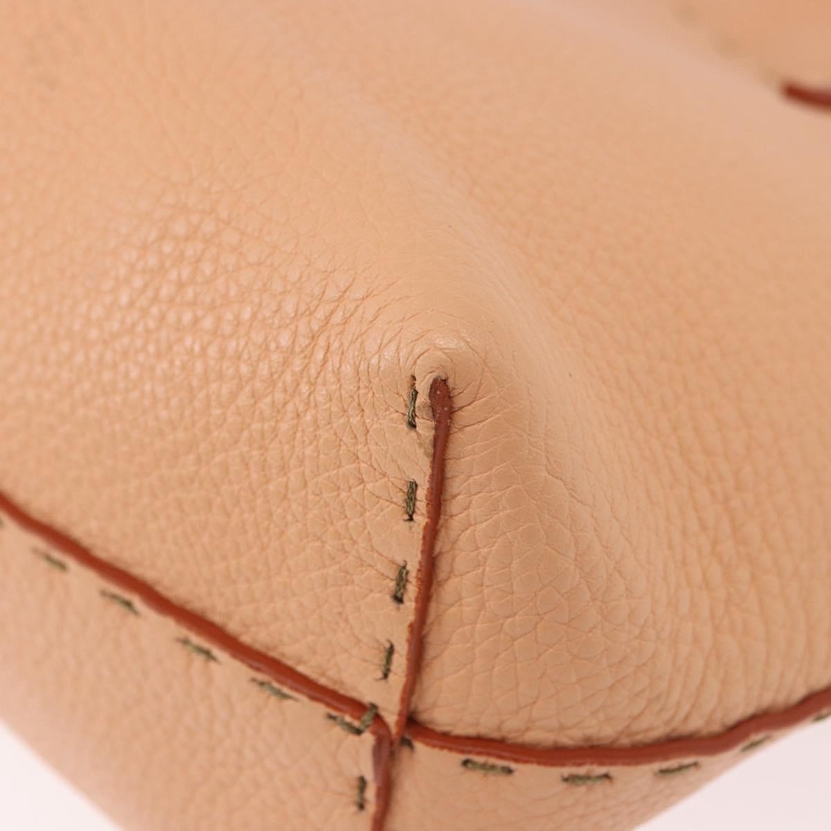 Fendi Selleria Carla Leather Orange Leather Tote Bag Bag (Pre-Owned)