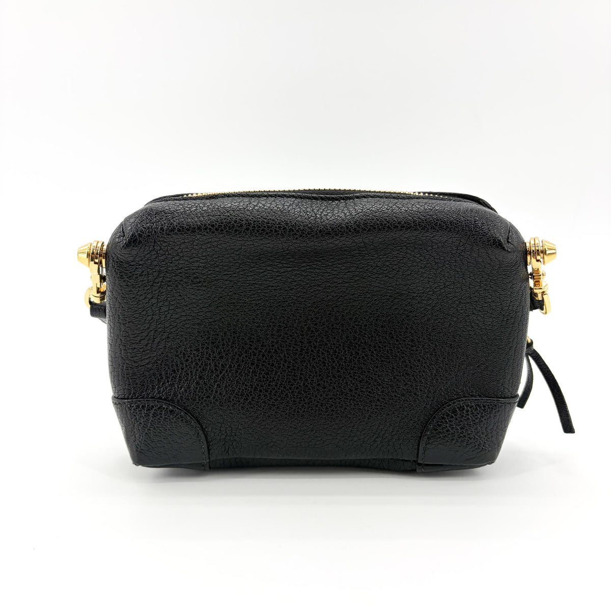 Balenciaga Classic Studs Chain Reporter Leather Black Leather Crossbody Bag Bag (Pre-Owned)