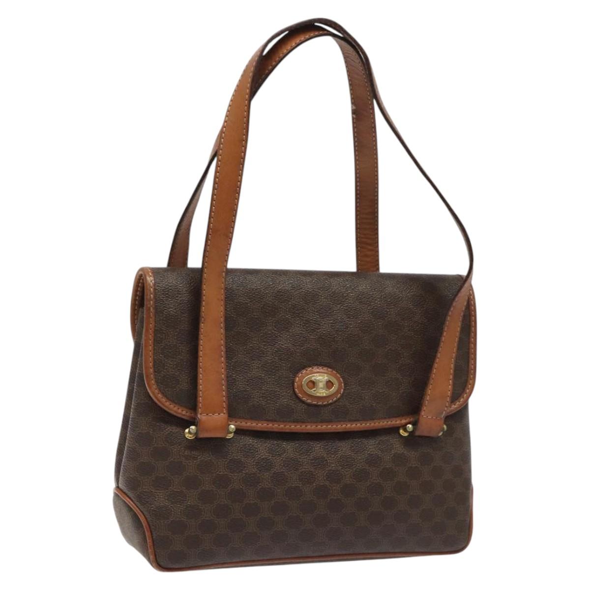 Céline Macadam Brown Canvas Handbag (Pre-Owned)