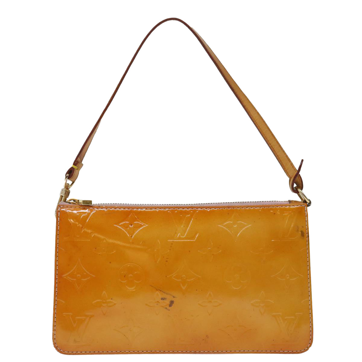 Louis Vuitton Pochette Brown Patent Leather Handbag (Pre-Owned)