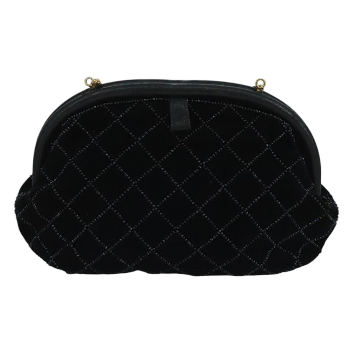 Bally Black Velvet Shoulder Bag (Pre-Owned)