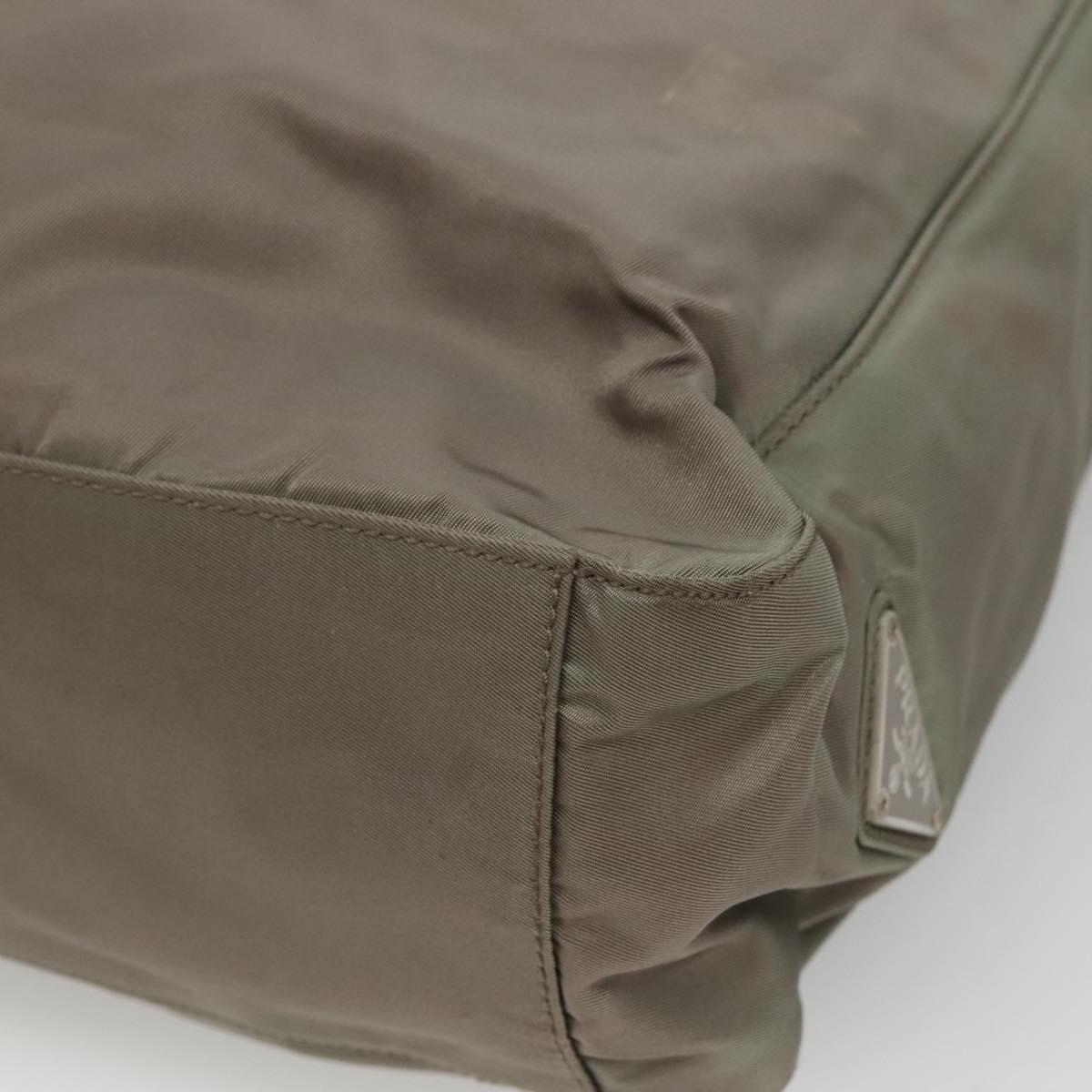Prada Shopping Khaki Synthetic Tote Bag (Pre-Owned)