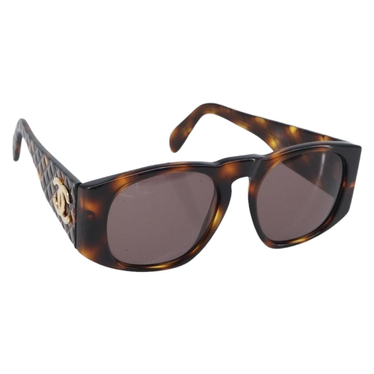 Chanel Logo Cc Plastic Brown Plastic Sunglasse Accessory (Pre-Owned)