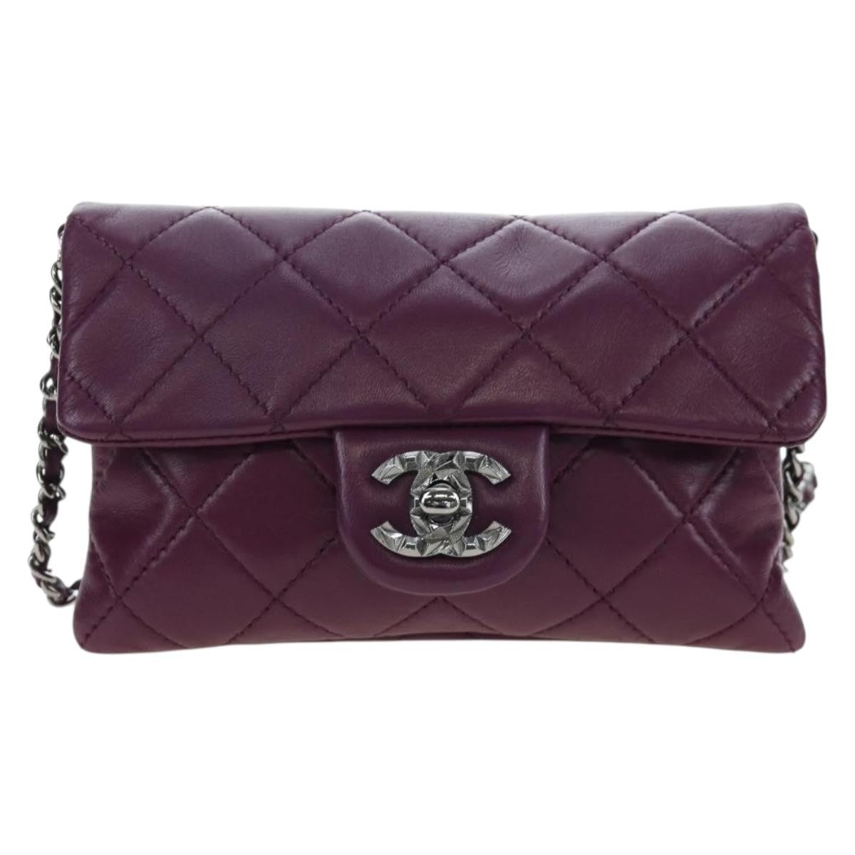 Chanel Mineral Nights Quilted Lambskin Purple Calfskin Crossbody Bag Bag (Pre-Owned)