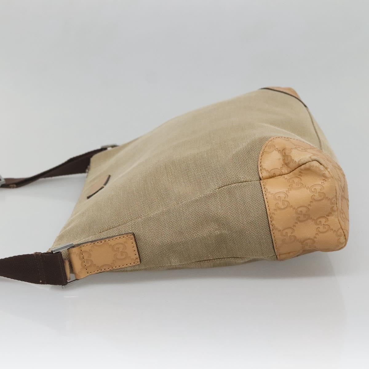 Gucci Original Messenger Gg Canvas Beige Canvas Shoulder Bag Bag (Pre-Owned)