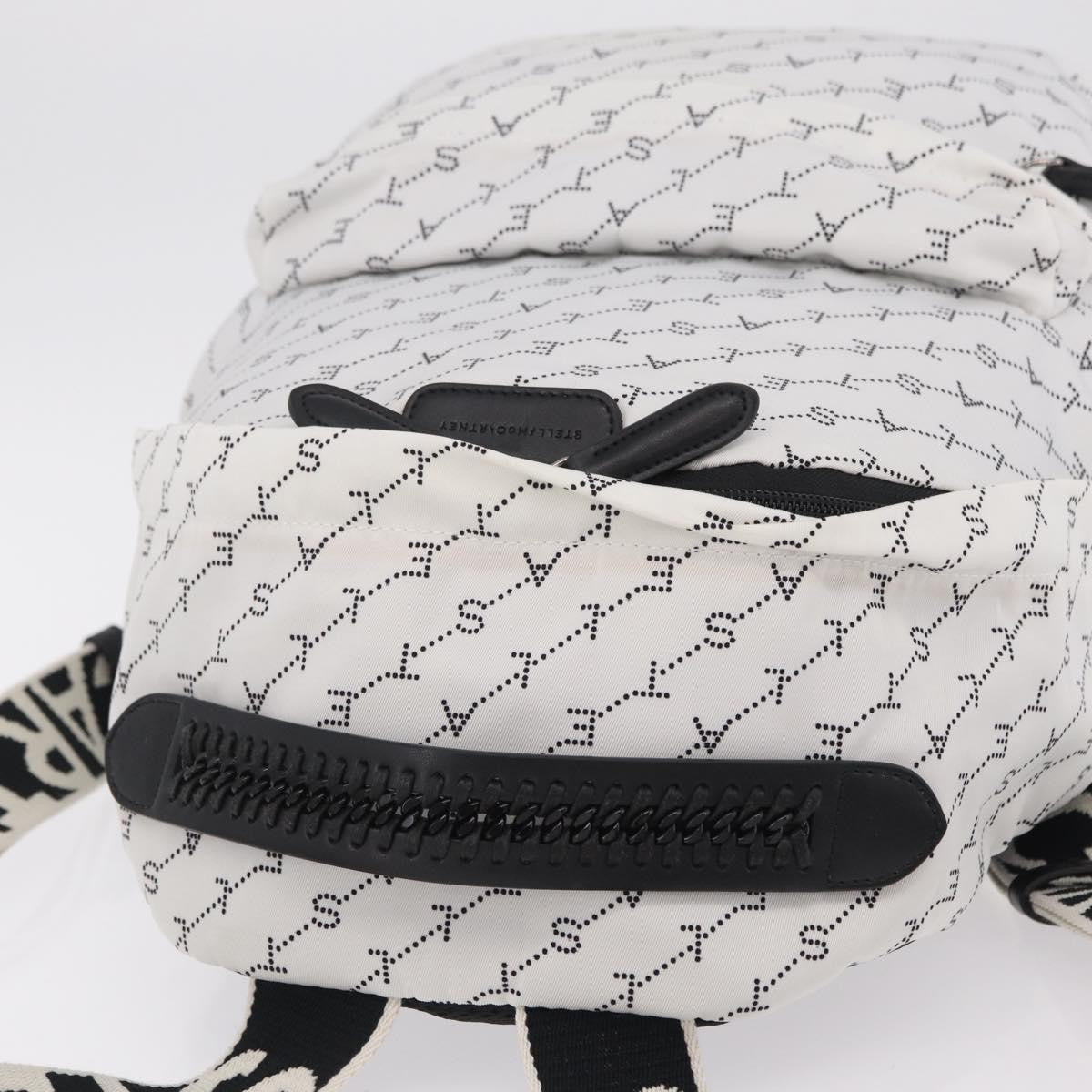 Stella Mccartney Falabella Go Monogram Monogram Canvas White Nylon Backpack Bag (Pre-Owned)