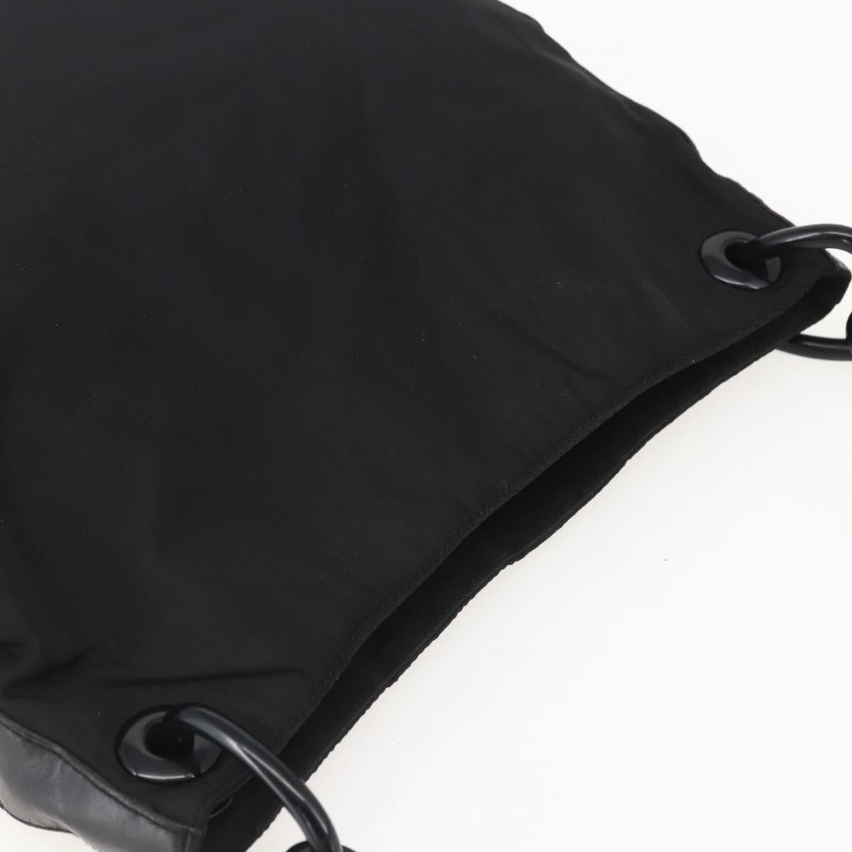 Prada Chain Tessuto Black Nylon Shoulder Bag Bag (Pre-Owned)