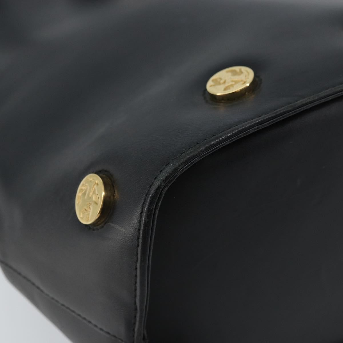 Salvatore Ferragamo Vintage Leather Black Leather Tote Bag Bag (Pre-Owned)