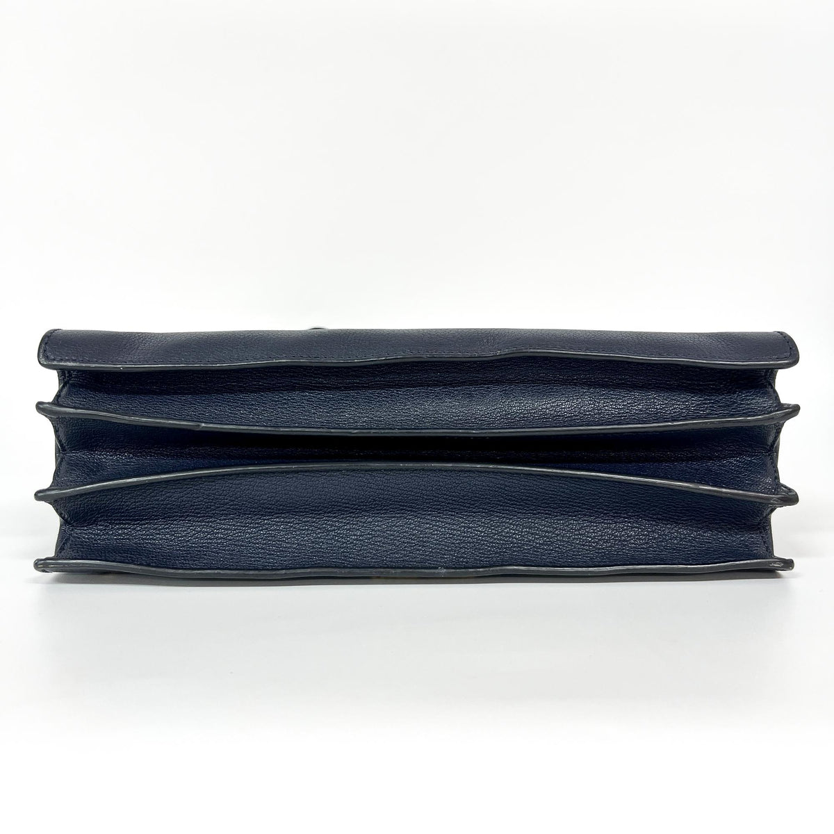 Miu Miu Madras Leather Navy Leather Tote Bag Bag (Pre-Owned)