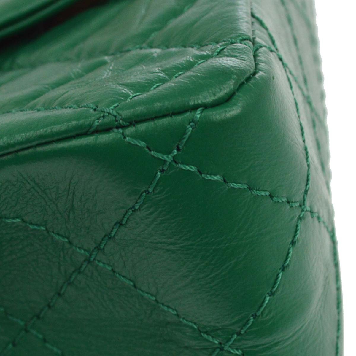 Chanel 2.55 Leather Green Calfskin Shoulder Bag Bag (Pre-Owned)
