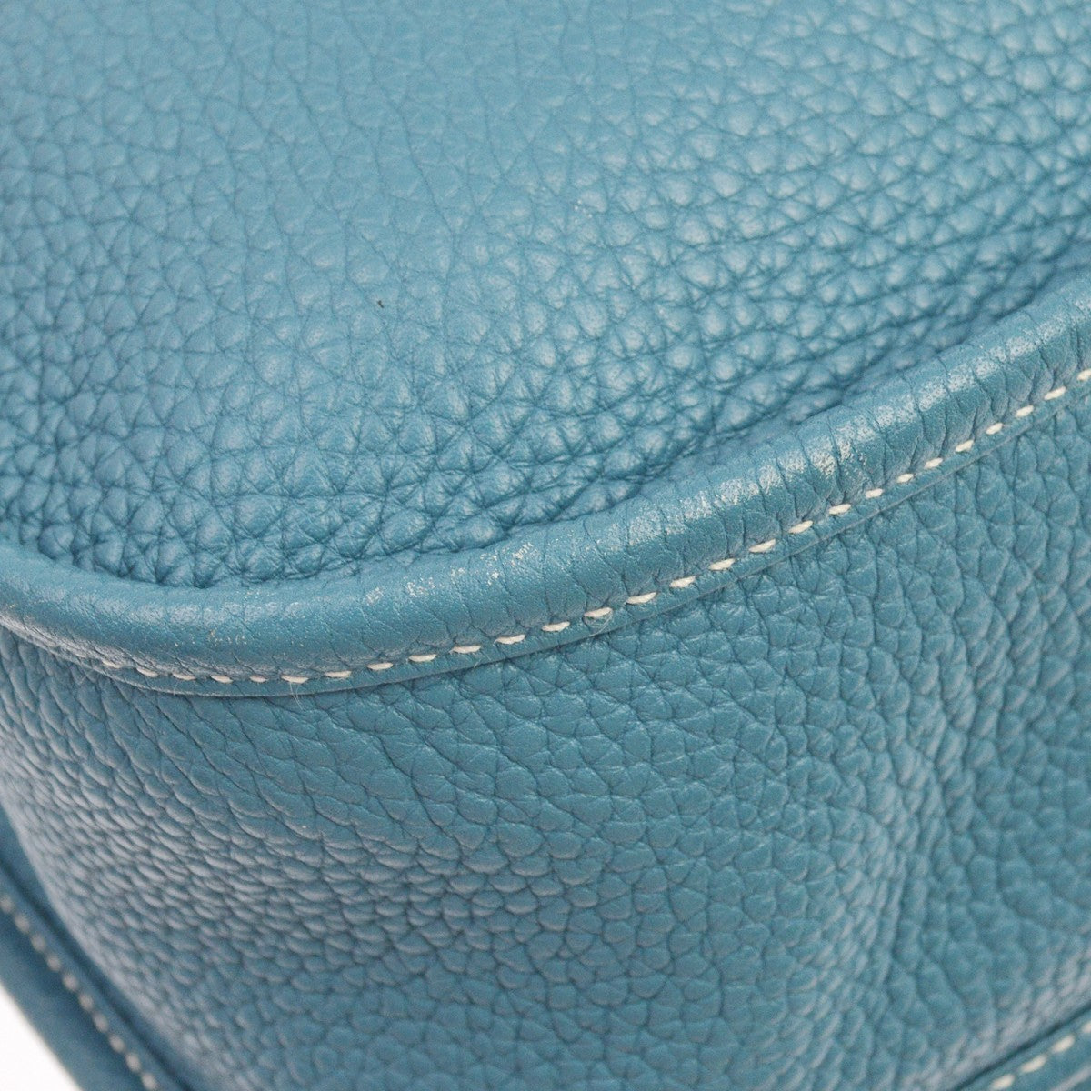 Hermes Evelyne Bag Gen Iii Clemence Blue Leather Shoulder Bag Bag (Pre-Owned)
