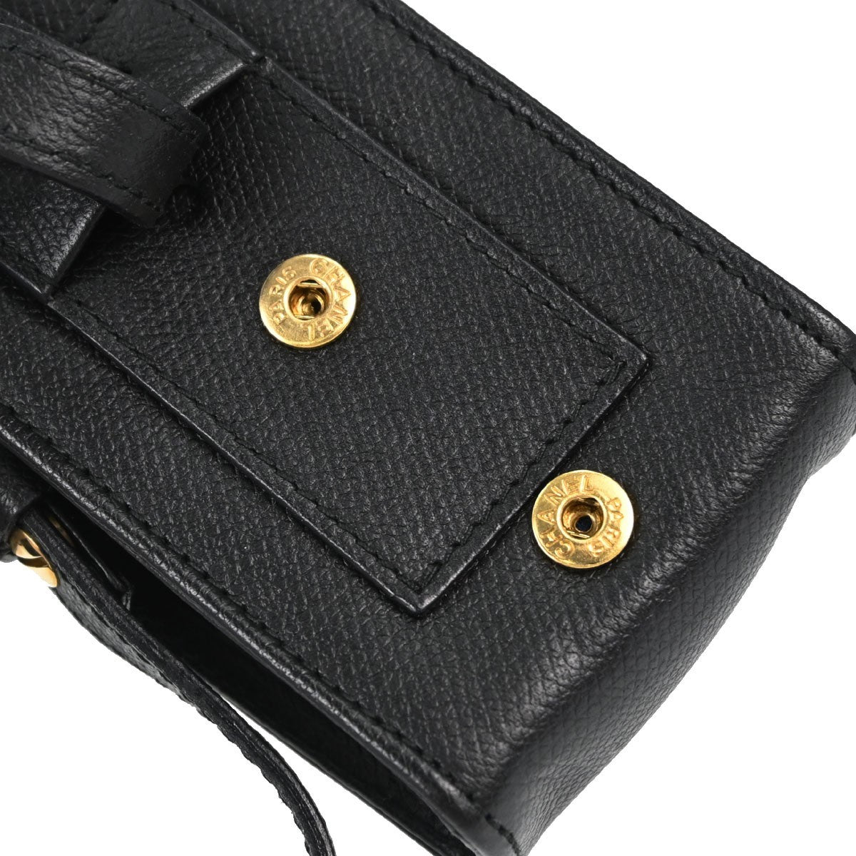 Chanel Cigarette Case Caviar Black Leather Clutche & Pouche Bag (Pre-Owned)