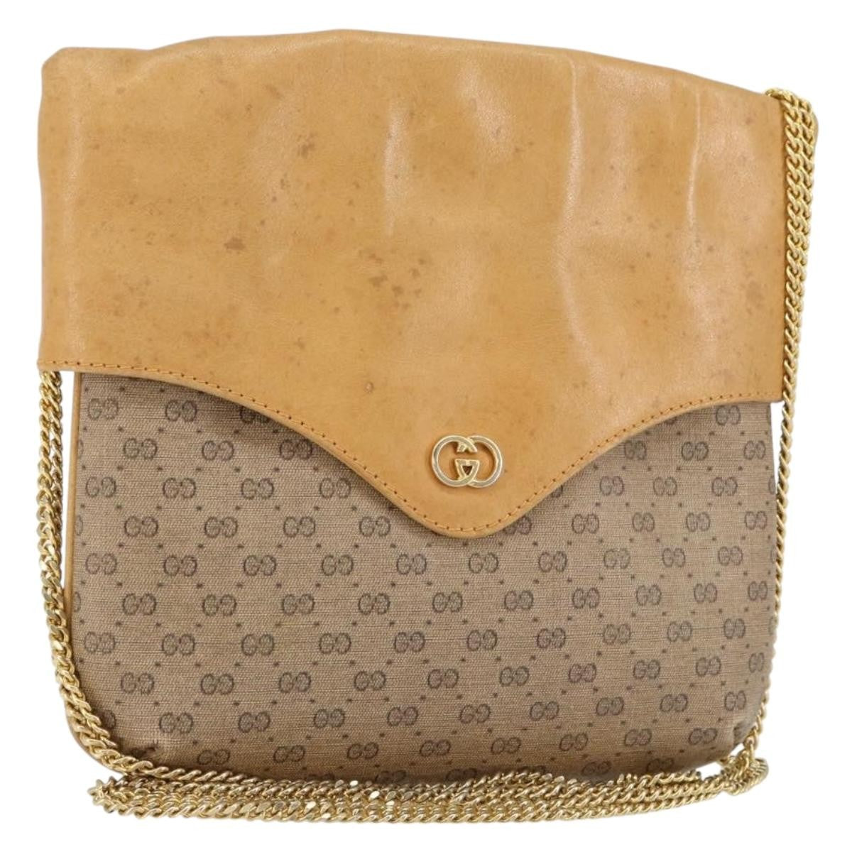 Gucci Micro Gg Supreme Gg Canvas Beige Pvc Shoulder Bag Bag (Pre-Owned)