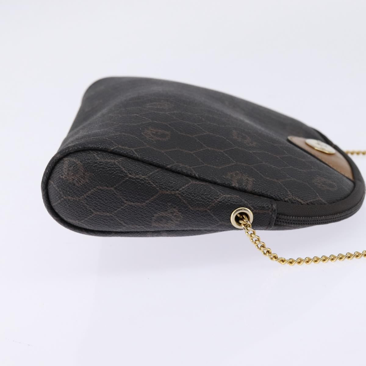 Christian Dior Vintage Honeycomb Zip Coated Canvas Black Canvas Shoulder Bag Bag (Pre-Owned)