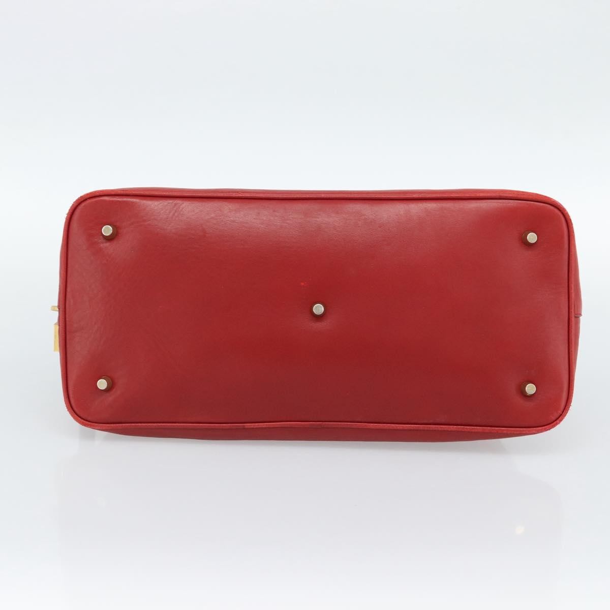 Prada Promenade Saffiano Leather Red Leather Handbag (Pre-Owned)