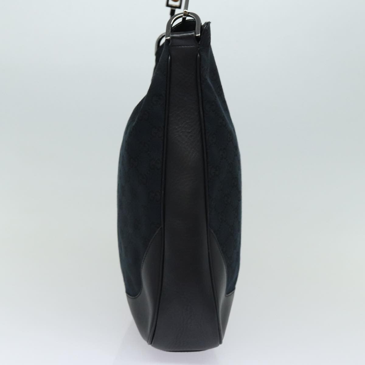 Gucci Bamboo Shoulder Gg Canvas Black Canvas Shoulder Bag Bag (Pre-Owned)