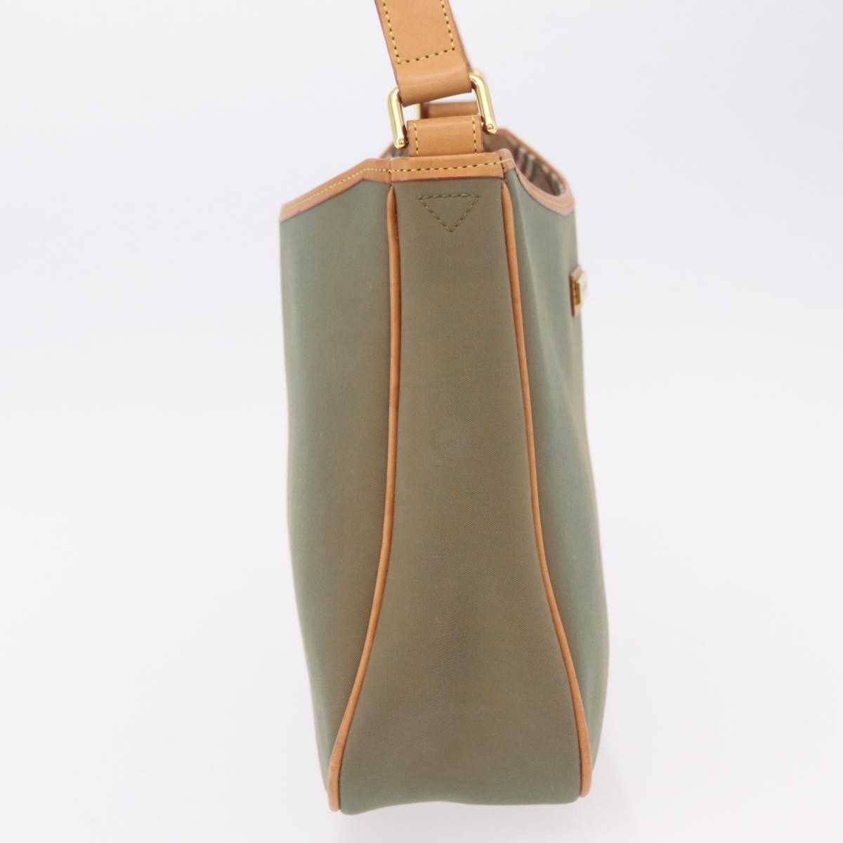 Burberry Shoulder Bag Nova Check Coated Canvas Khaki Canvas Shoulder Bag Bag (Pre-Owned)