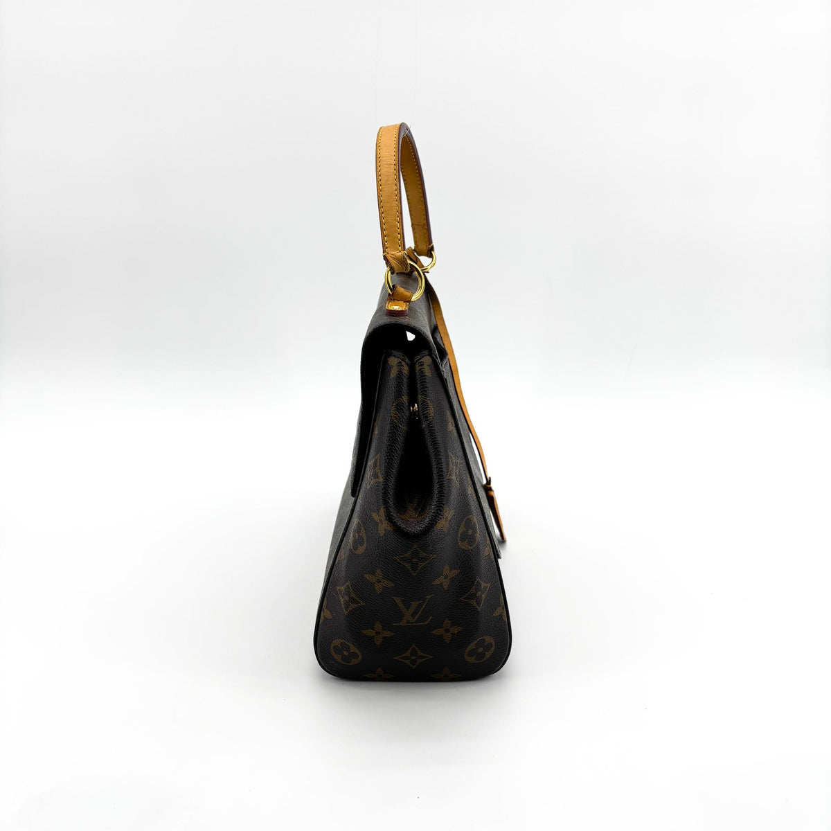 Louis Vuitton Cluny Top Handle Monogram Canvas Brown Canvas Handbag (Pre-Owned)