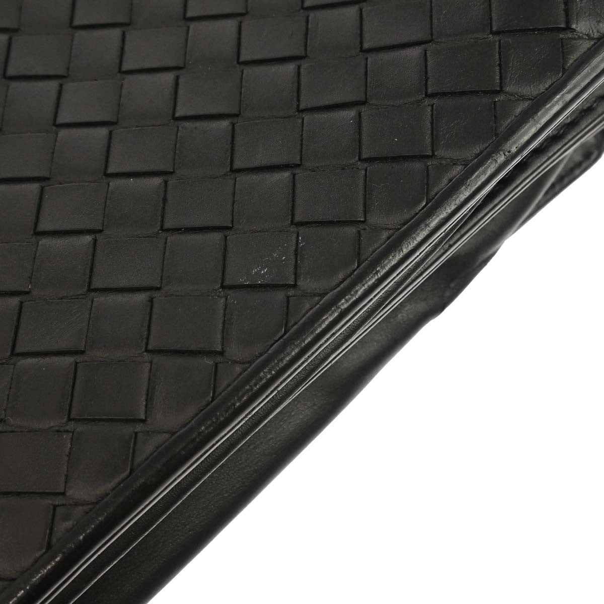 Bottega Veneta Top Zip Intrecciato Nappa Black Leather Briefcase Bag (Pre-Owned)
