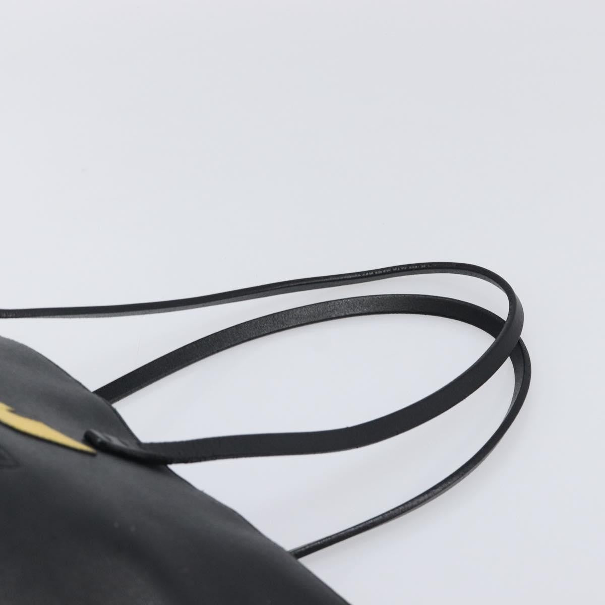 Fendi Monster Roll Leather Black Leather Tote Bag Bag (Pre-Owned)