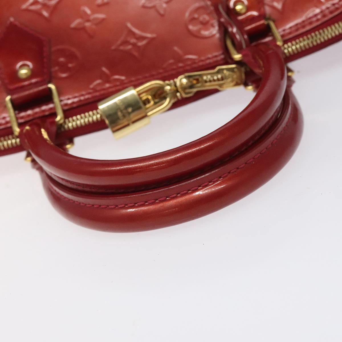 Louis Vuitton Alma Burgundy Patent Leather Handbag (Pre-Owned)