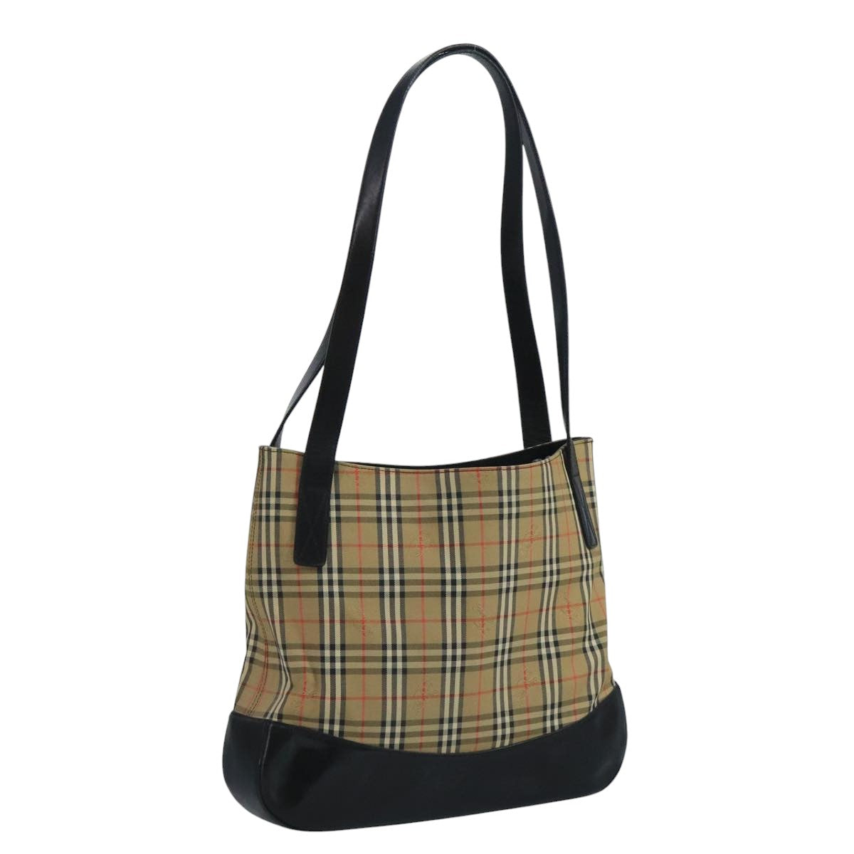 Burberry Nova Check Beige Canvas Tote Bag (Pre-Owned)