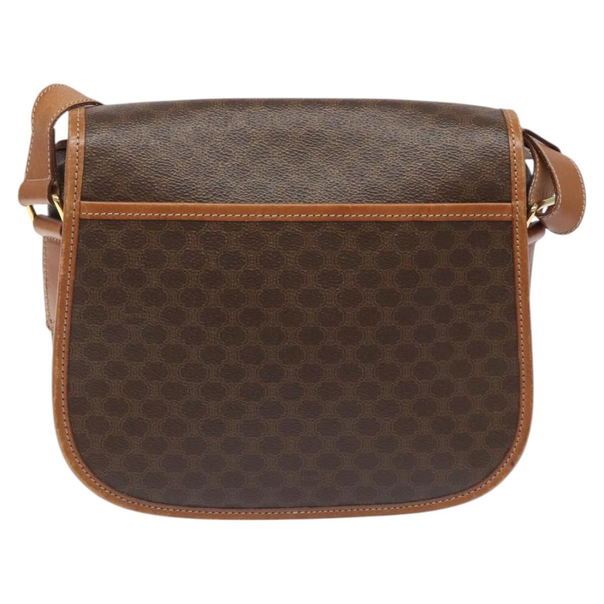 Céline Macadam Brown Canvas Shoulder Bag (Pre-Owned)