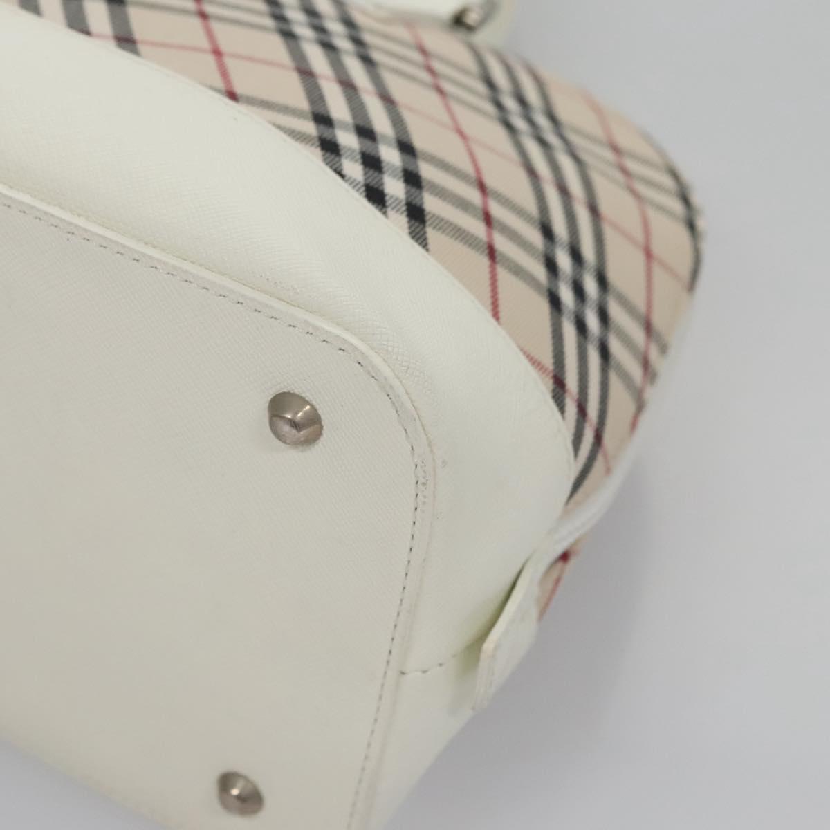 Burberry Nova Check Beige Canvas Handbag (Pre-Owned)