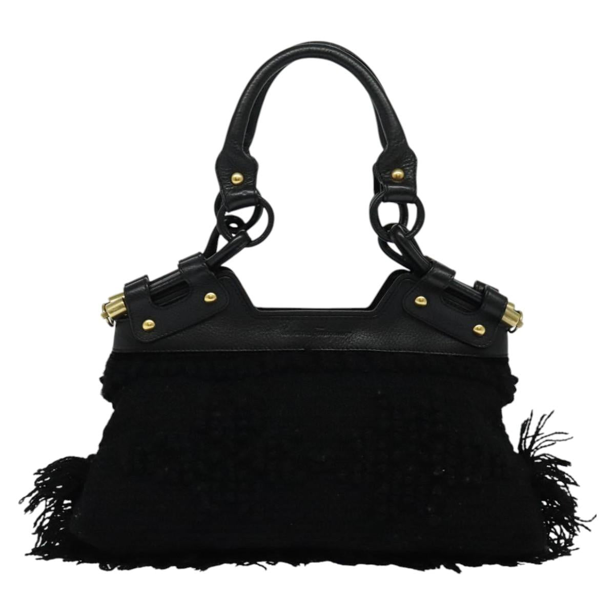 Salvatore Ferragamo Black Wool Handbag (Pre-Owned)