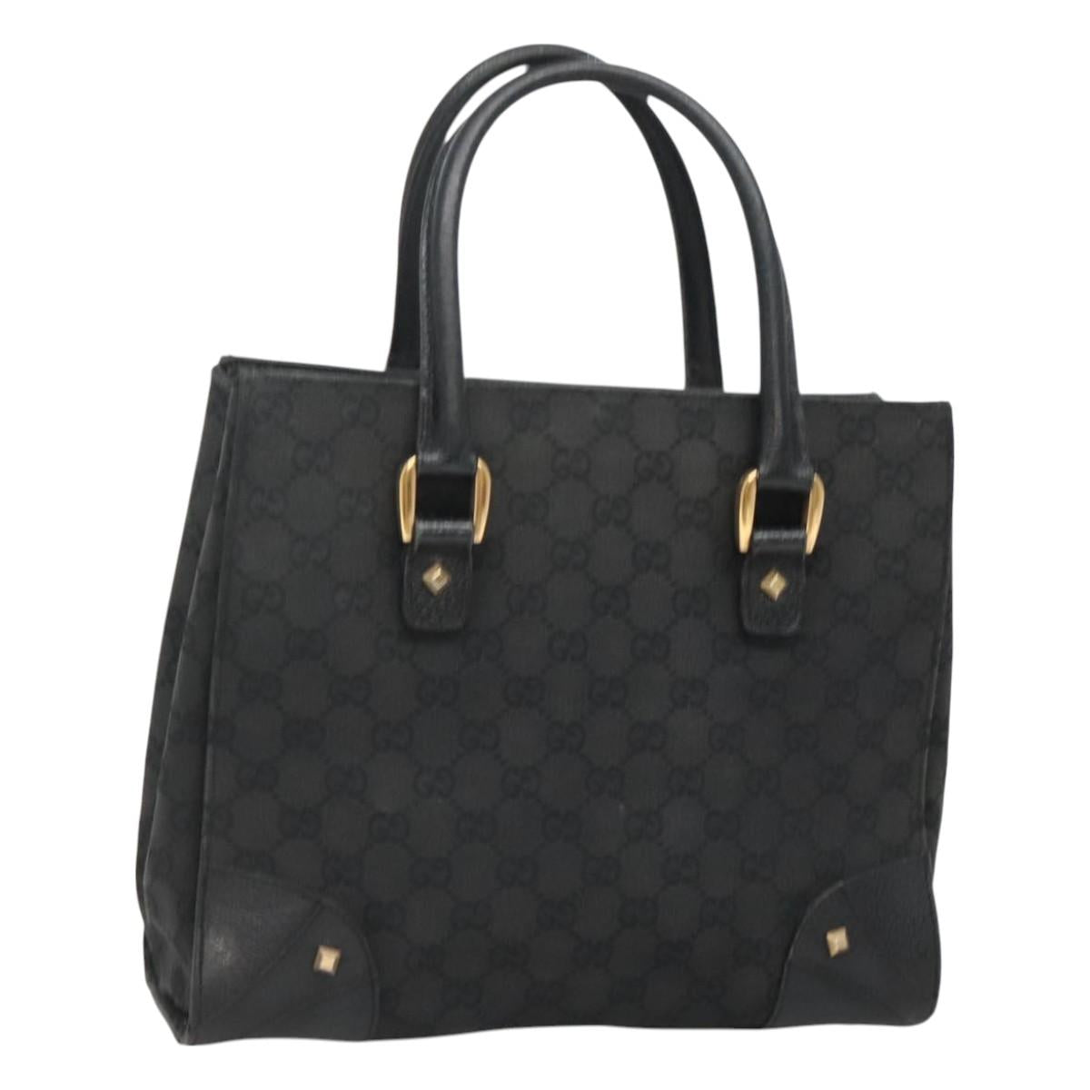 Gucci Gg Canvas Black Canvas Handbag (Pre-Owned)