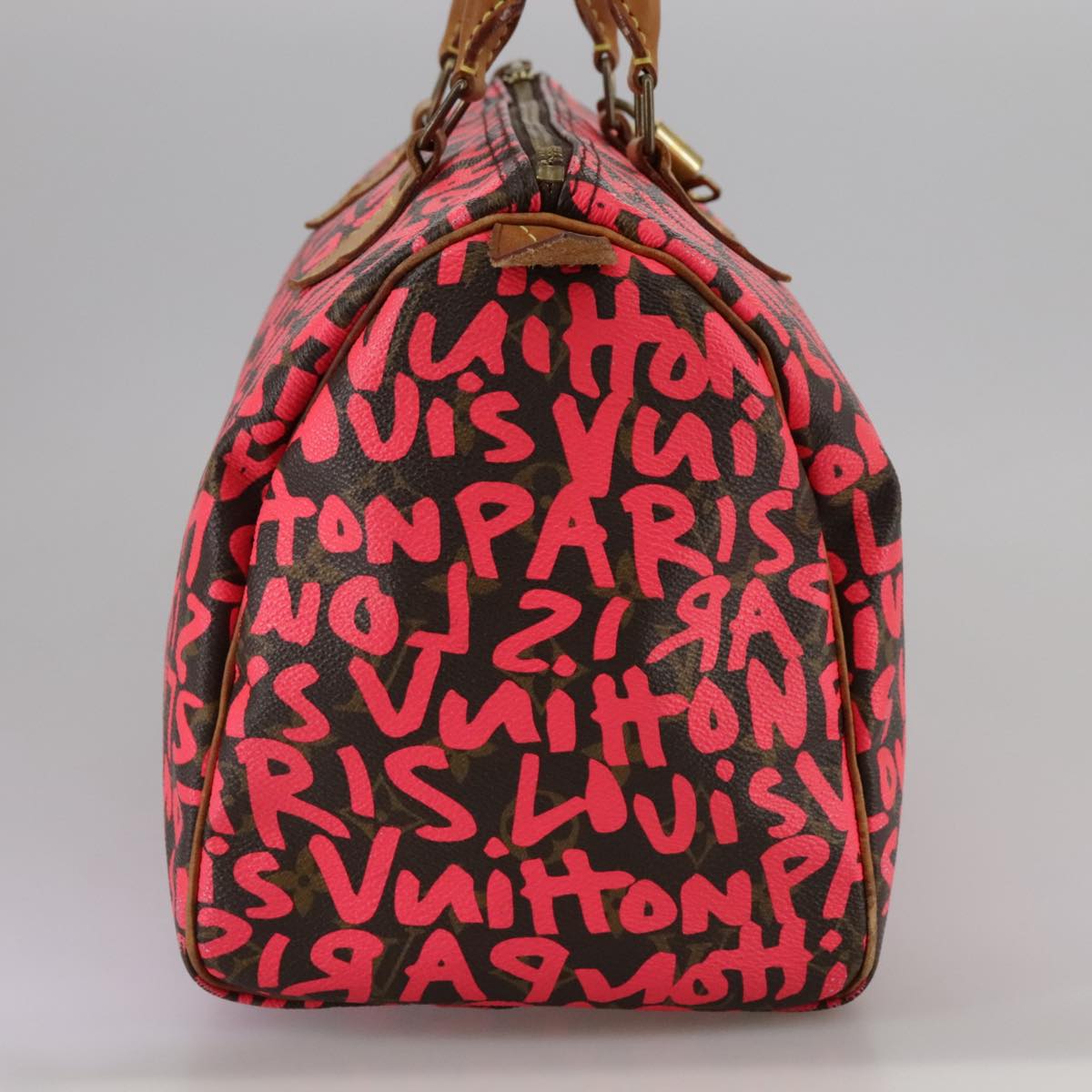 Louis Vuitton Speedy 30 Red Canvas Handbag (Pre-Owned)