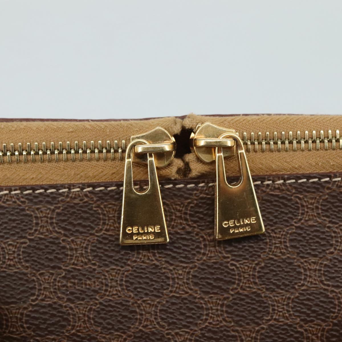 Céline Macadam Brown Canvas Handbag (Pre-Owned)