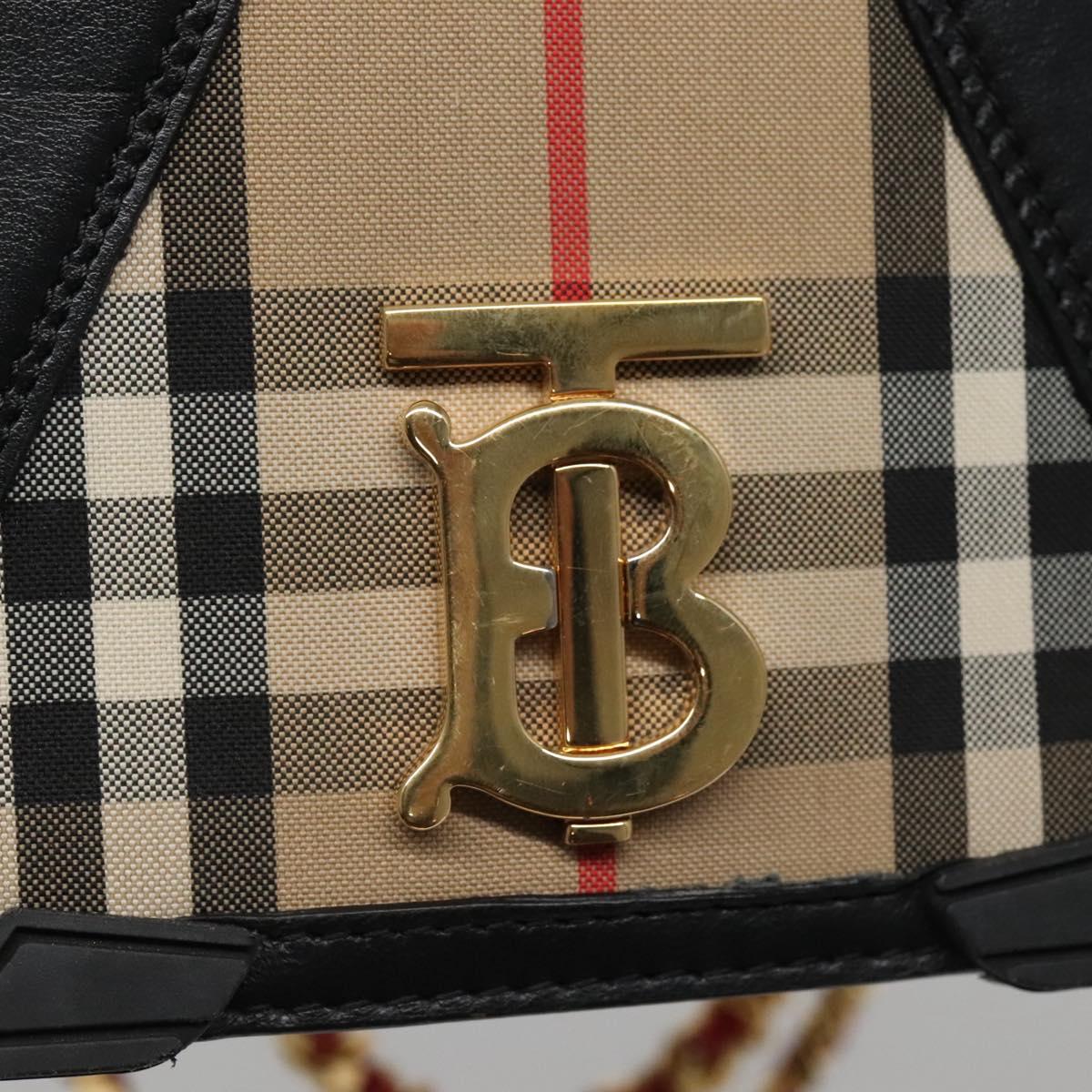 Burberry Tb Beige Canvas Shoulder Bag (Pre-Owned)