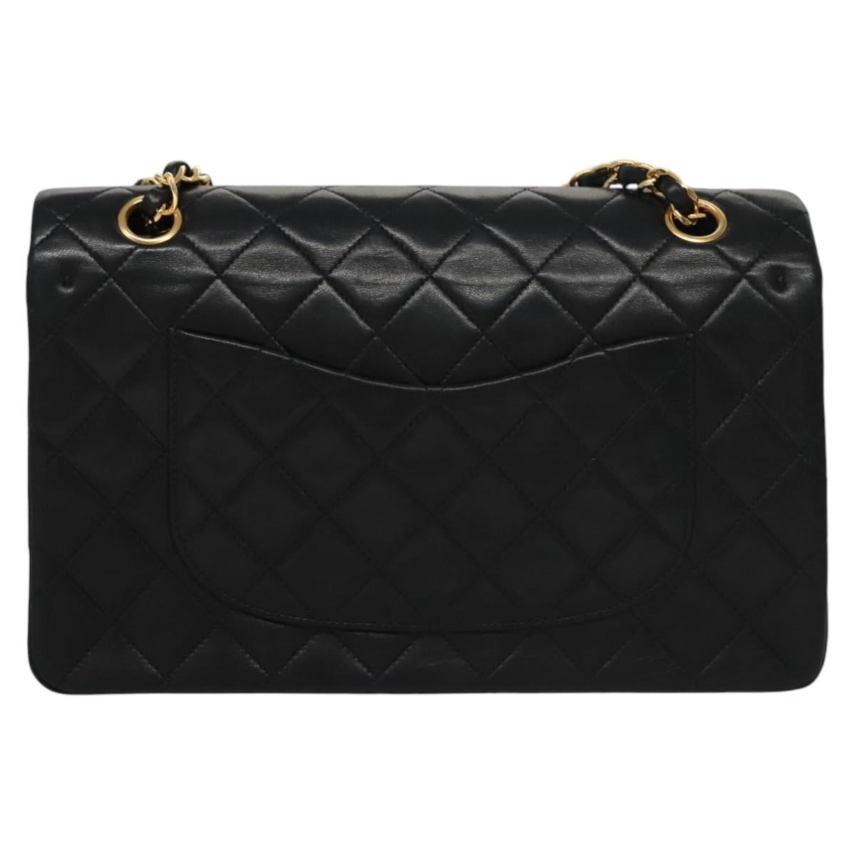 Chanel Timeless Black Leather Shoulder Bag (Pre-Owned)