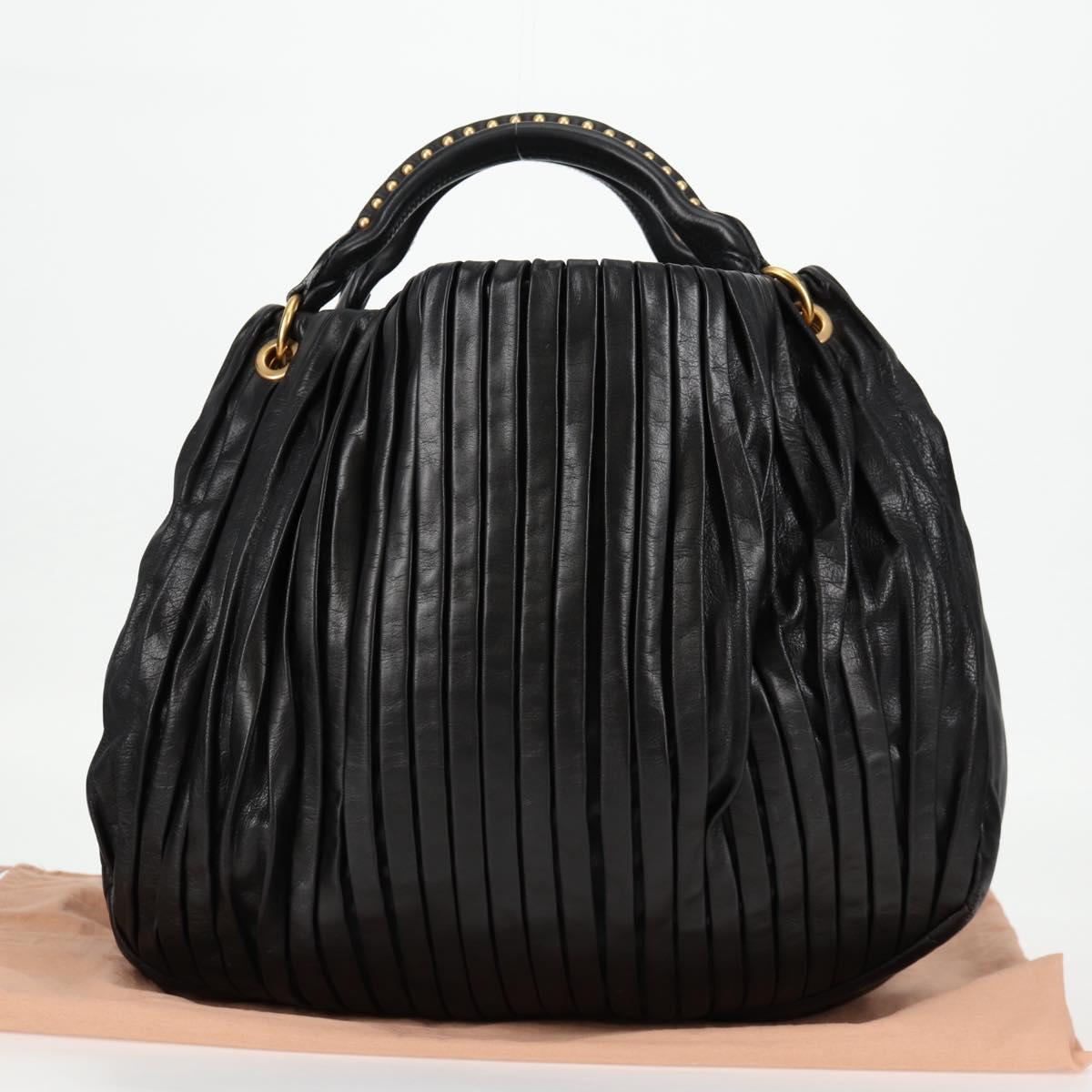 Miu Miu Matelassé Black Leather Handbag (Pre-Owned)