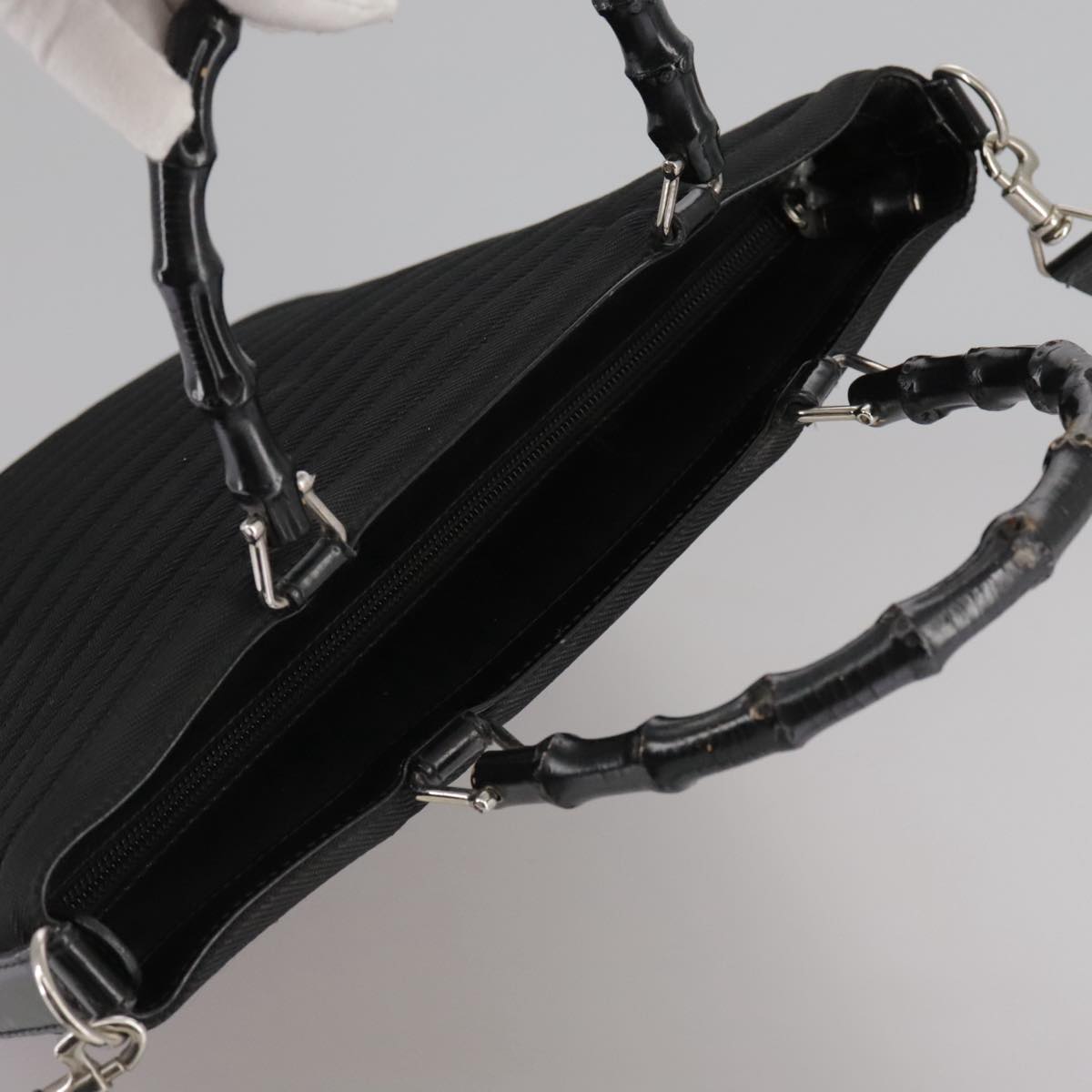 Gucci Bamboo Black Synthetic Handbag (Pre-Owned)