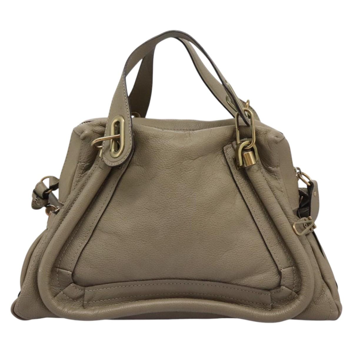 Chloé Paraty Beige Leather Handbag (Pre-Owned)