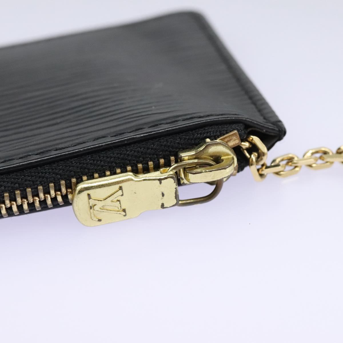 Louis Vuitton Pochette Clés Black Leather Wallet (Pre-Owned)