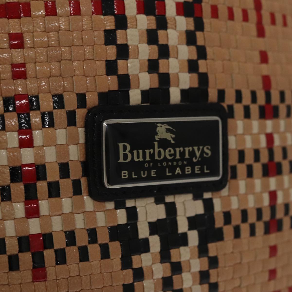 Burberry Blue Label Beige Leather Tote Bag (Pre-Owned)